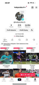 Aşırı temiz hesap 22 k abone 3 m like