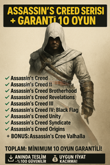 ASSASİNS CREED SERİSİ + GARANTİ 10 OYUN