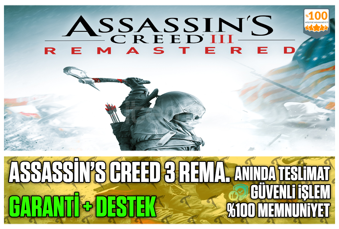 ⭐️☘️Assassin's Creed 3 Remastered❤️Garanti❤️ ⭐️☘️Assassin's Creed 3 Remastered❤️Garanti❤️