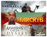 Assassin's Creed Valhalla + Odyssey + Far Cry 6