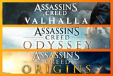 Assassins Creed Valhalla + Odyssey + Origins