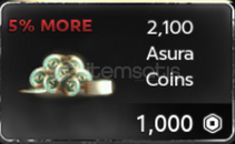 ⭐Asura 2100 Coins⭐ 