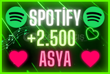 ❤️ [ASYA] +2.500 SPOTİFY DİNLENME [PREMİUM] ❤️