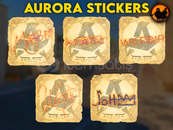❤️ Aurora Oyuncıları 5x Stickers ❤️  ❤️ Aurora Oyuncıları 5x Stickers ❤️