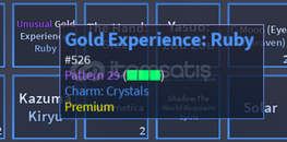 Aut Unusal Gold Experience Ruby ( Değerli )