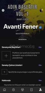 Avanti Fener Sanatçı Hesabı