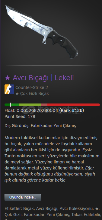 ★ Avcı Bıçağı | Lekeli ★ Avcı Bıçağı | Lekeli