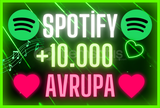 ❤️ [AVRUPA] +10.000 SPOTİFY DİNLENME [HIZLI] ❤️