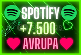 ❤️ [AVRUPA] +7.500 SPOTİFY DİNLENME [HIZLI] ❤️