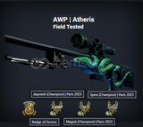 AWP Atheris Field Tested 33 BADGE OF SERVİCE ST