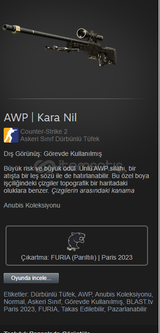 AWP | Kara Nil(Görevde Kullanılmış)