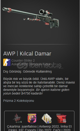 awp kılcal damar 4 stickerli 5 adet 