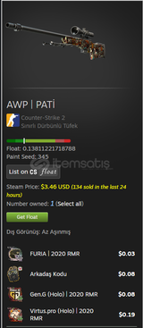 AWP | PATİ (Minimal Wear)