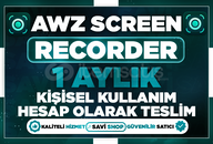 AWZ SCREEN RECORDER 1 AYLIK HESAP OTO TESLİM