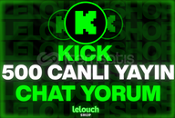 (AYARLANABİLİR) 500 Canlı Yayın Chat Yorumu✨