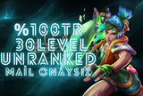 ⭐[BAN YOK - +30 LEVEL TR UNRANKED⭐