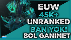 ⭐[BAN YOK!]EUW 45K-100K MAVİ ÖZ 30 LVL UNRANKED