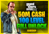 ⭐[BAN YOK] GTA 5 ONLİNE 50M CASH + 100 LEVEL⭐