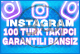 ⭐[BANSIZ-GARANTİLİ] 100 TÜRK TAKİPÇİ İNSTAGRAM