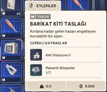 BARİKAT KİTİ TASLAK - BLUEPRINT