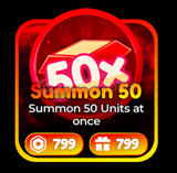 ⭐50 x Summon Game Pass⭐️Anime Defenders (AD)