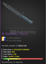 ★ Bayonet | Night (Minimal Wear)