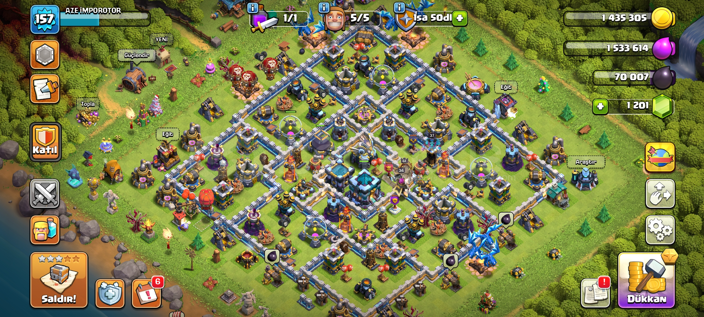 BB 13 157 LEVEL CLASH OF CLANS HESABI  BB 13 157 LEVEL CLASH OF CLANS HESABI