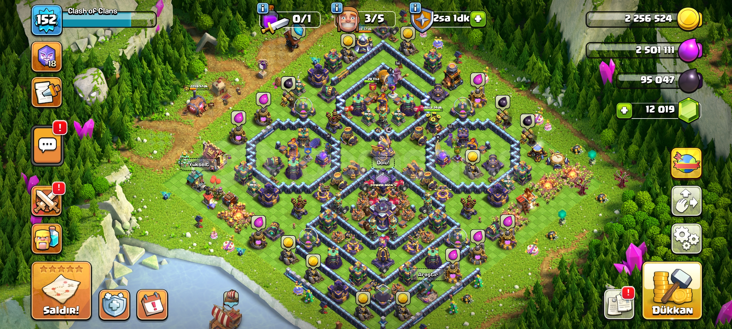 BB 15 152 LEVEL CLASH OF CLANS HESABI  BB 15 152 LEVEL CLASH OF CLANS HESABI