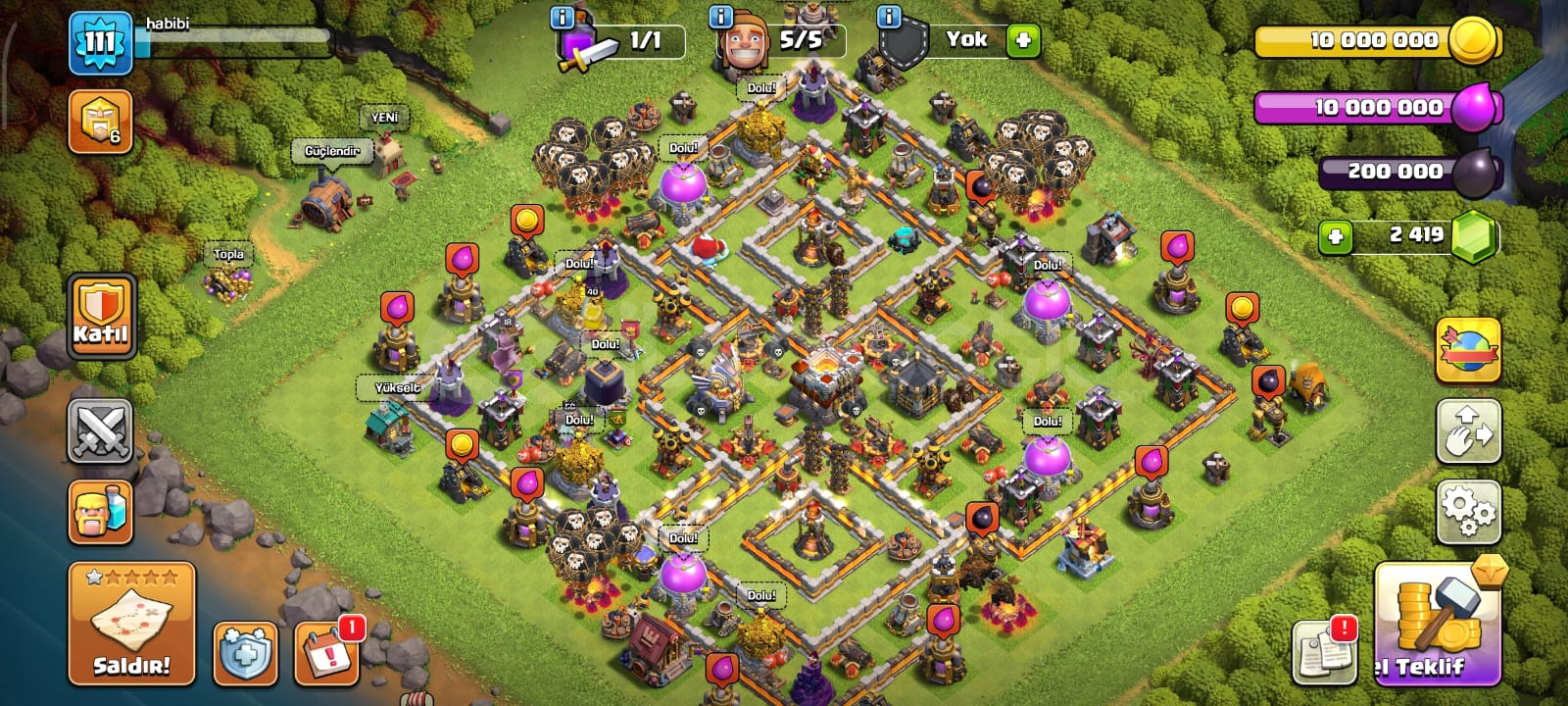 BB11 111 LVL DEPOLAR FULL 3 KOSTÜM 2K ELMAS!!! BB11 111 LVL DEPOLAR FULL 3 KOSTÜM 2K ELMAS!!!