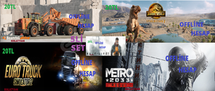 BEAMNG,ETS2,HL2,METRO2033,JRE2 5Lİ STEAM HESAP 