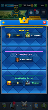 BEDAVA FİYATINA +7500 KUPA CLASH ROYALE HESABI