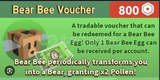 bee swarm bear bee voucher