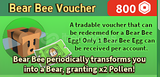 Bee Swarm Bear Bee Voucher