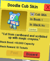 BEE SWARM SİMULATOR DOODLE CUB SKIN !