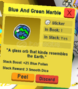 Bee Swarm Simulator / Blue And Green Marble