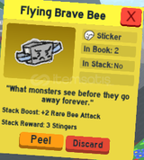 Bee Swarm Simulator Flying Brave Bee