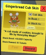 BEE SWARM SIMULATOR GINGERBREAD CUB SKIN !!