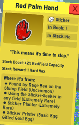 Bee Swarm Simulator Red Palm Hand