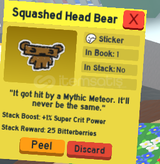 Bee Swarm Simulator Squashed Head Bear