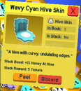 bee swarm wavy cyan hive skin