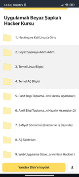 Beyaz şapkalı h@cker eğitim kursu. Txt dir