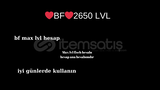 bf 2650 lvl max hesap