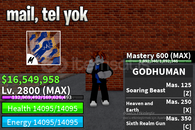 BF MAX LVL + GOD HUMAN HESAP