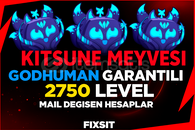 ⭐BF⭐Kitsune Meyve + Godhuman garantili 2750 ⭐BF⭐Kitsune Meyve + Godhuman garantili 2750
