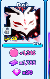 BGS inf Ticket pet DUSK maks level