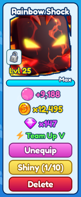 (BGSI) 1X MYTHİC RAİNBOW SHOCK TEAM UP V 