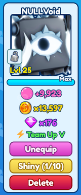 (BGSI) 1X MYTHİC NULL VOİD TEAM UP V 25 LEVEL