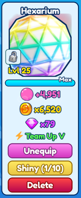 (BGSI) 1X MYTHİC HEXARİUM TEAM UP V 25 LEVEL