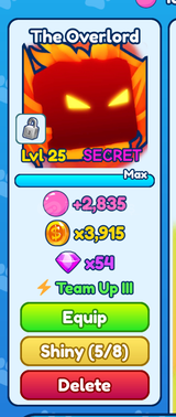 [BGSI] 1x Secret The Overlord!