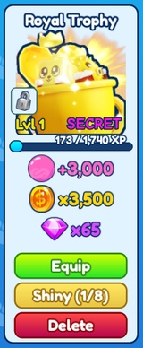 [BGSI] SECRET ROYAL TROPHY!! [EN UCUZ]